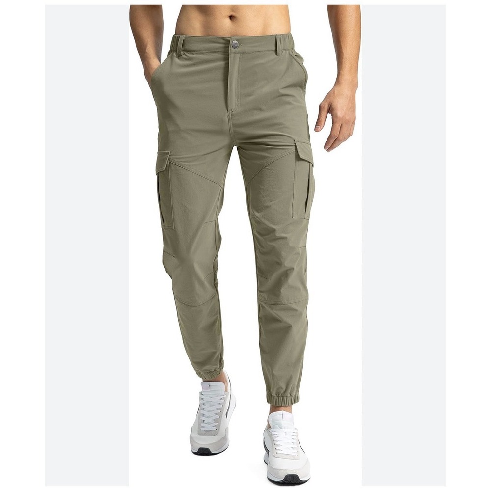 Pinkbomb Mens Hiking Cargo Pants Pockets Stretch Joggers Golf medium Inseam 31"